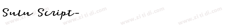 Sulu Script字体转换